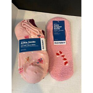 Old Navy NEW Holiday Christmas 2 Pc Socks Set-One Size